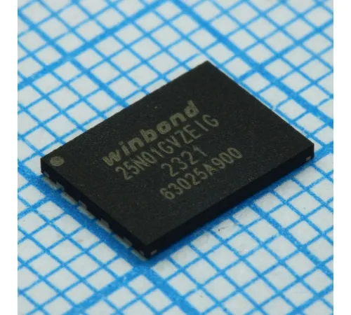 W25N01GVZEIG, Флэш-памяит архитектура И-НЕ параллельная (шины SPI, Dual SPI, Quad SPI) питание 3В/3.3В 1Г-бит 128Mx8 7нс 8-Pin WSON EP лоток W25N01GVZEIG, Флэш-памяит архитектура И-НЕ параллельная (шины SPI, Dual SPI, Quad SPI) питание 3В/3.3В 1Г-бит 128Mx8 7нс 8-Pin WSON EP лоток
