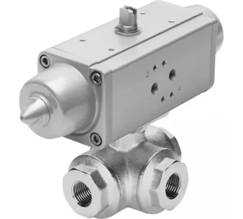 Шаровой кран с приводом Festo VZBA-1/4-GGG-63-32L-F0304-V4V4T-PS30-R-90-4-C Ру63 Ду8 (PN63 DN8) Шаровой кран с приводом Festo VZBA-1/4-GGG-63-32L-F0304-V4V4T-PS30-R-90-4-C Ру63 Ду8 (PN63 DN8)