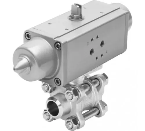 Шаровой кран с приводом Festo VZBA-3/4-WW-63-T-22-F0304-V4V4T-PS30-R-90-4-C Ру63 Ду20 (PN63 DN20) Шаровой кран с приводом Festo VZBA-3/4-WW-63-T-22-F0304-V4V4T-PS30-R-90-4-C Ру63 Ду20 (PN63 DN20)
