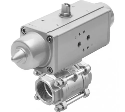 Шаровой кран с приводом Festo VZBA-3/4-GG-63-T-22-F0304-V4V4T-PS30-R-90-4-C Ру63 Ду20 (PN63 DN20) Шаровой кран с приводом Festo VZBA-3/4-GG-63-T-22-F0304-V4V4T-PS30-R-90-4-C Ру63 Ду20 (PN63 DN20)