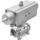 Шаровой кран с приводом Festo VZBA-3/4-GG-63-T-22-F0304-V4V4T-PS30-R-90-4-C Ру63 Ду20 (PN63 DN20)