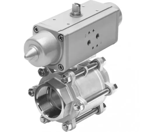 Шаровой кран с приводом Festo VZBA-3-WW-63-T-22-F0710-V4V4T-PS180-R-90-4-C Ру63 Ду80 (PN63 DN80) Шаровой кран с приводом Festo VZBA-3-WW-63-T-22-F0710-V4V4T-PS180-R-90-4-C Ру63 Ду80 (PN63 DN80)