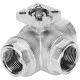 Шаровой кран Festo VZBM-3/8-RP-40-F-3L-F03-B2B3 Ру40 Ду10 (PN40 DN10)