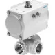 Шаровой кран с приводом Festo VZBM-A-1/4-RP-25-F-3T-B2-PA10 Ру25 Ду8 (PN25 DN8)