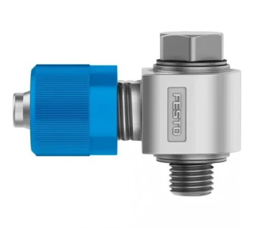 Штуцер ниппельный угловой с накидной гайкой Festo LCK-M5-PK-4