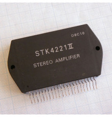 STK4221 II, УНЧ 2x80Вт (2x45В/8 Ом), THD<0.4%