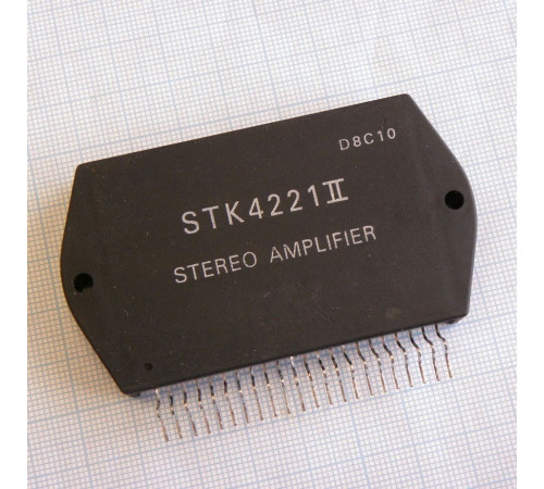 STK4221 II, УНЧ 2x80Вт (2x45В/8 Ом), THD<0.4%