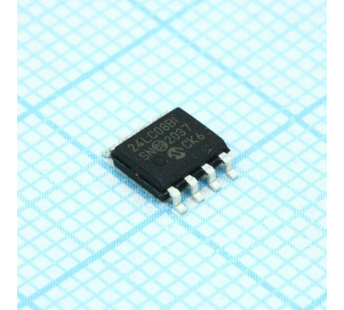 24LC08BT-I/SN, Энергонезависимое ППЗУ шина I2C 1Kx8 24LC08BT-I/SN, Энергонезависимое ППЗУ шина I2C 1Kx8
