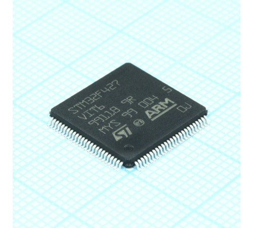 STM32F427VIT6, Микроконтроллер STM 32-бит ядро ARM Cortex-M4 MCU+FPU 2мБ Флэш-память/256+4кБ ОЗУ шина USB Ethernet 17 таймеров 3 АЦП 20 портов UART STM32F427VIT6, Микроконтроллер STM 32-бит ядро ARM Cortex-M4 MCU+FPU 2мБ Флэш-память/256+4кБ ОЗУ шина USB Ethernet 17 таймеров 3 АЦП 20 портов UART