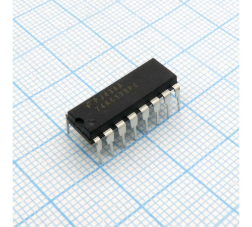 74AC175PC, Триггер D-типа х 4 с общим сбросом, прямыми и инверсными выходами КМОП кристалл, 74AC175PC, Триггер D-типа х 4 с общим сбросом, прямыми и инверсными выходами КМОП кристалл,