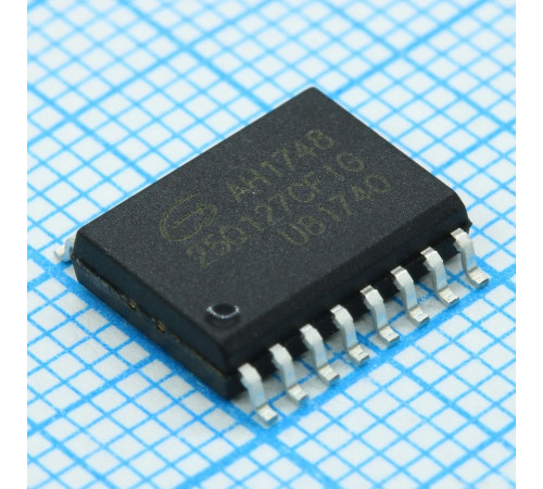 GD25Q127CFIGR, Флэш-память архитектура NOR 128Мб (16M x 8) шина SPI счетверенный порт 104МГц [SOP-16]