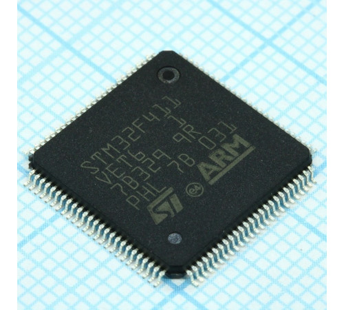 STM32F411VET6, Микроконтроллер STM 32-бит ядро ARM Cortex-M4 MCU+FPU 512кБ Флэш-память/128кБ ОЗУ шина USB STM32F411VET6, Микроконтроллер STM 32-бит ядро ARM Cortex-M4 MCU+FPU 512кБ Флэш-память/128кБ ОЗУ шина USB