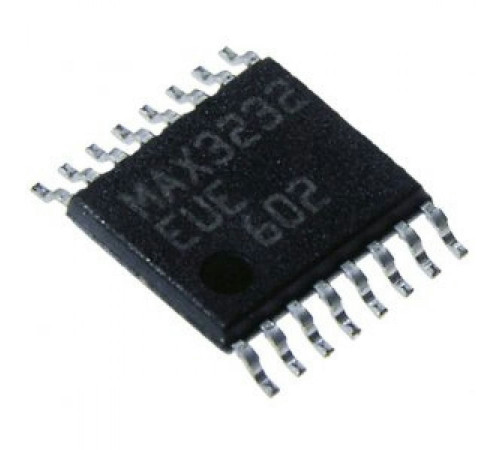 MAX3232EUE+, RS-232 трансивер 120кБит/сек  Uпит=+3...+5.5V  0.3mA  2Dr/2Re  -40...+85C
