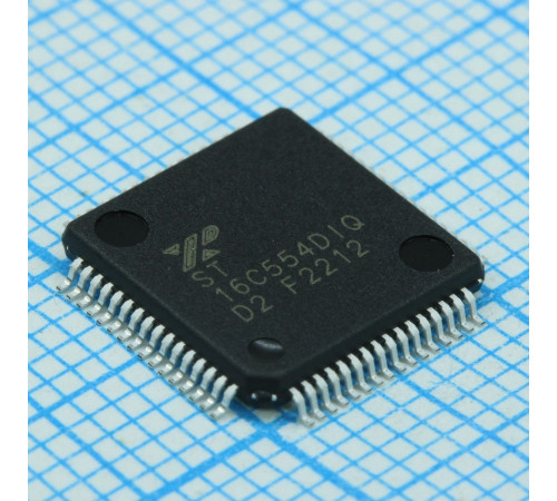 ST16C554DIQ64TR-F, Порт ввода-вывода UART 16 бит счетверенный 64LQFP ST16C554DIQ64TR-F, Порт ввода-вывода UART 16 бит счетверенный 64LQFP