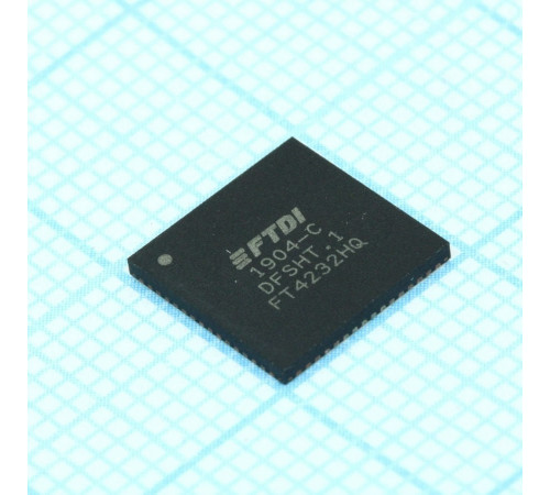 FT4232HQ-REEL, Интерфейс связи USB -- UART/SYNC счетверенный быстродействующий 64-QFN FT4232HQ-REEL, Интерфейс связи USB -- UART/SYNC счетверенный быстродействующий 64-QFN