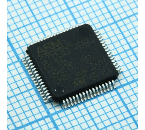 STM32F722RET6, Микроконтроллер 32-бит ядро ARM Cortex M7 RISC 512кБ Флэш-память 3.3В 64-Pin LQFP лоток STM32F722RET6, Микроконтроллер 32-бит ядро ARM Cortex M7 RISC 512кБ Флэш-память 3.3В 64-Pin LQFP лоток