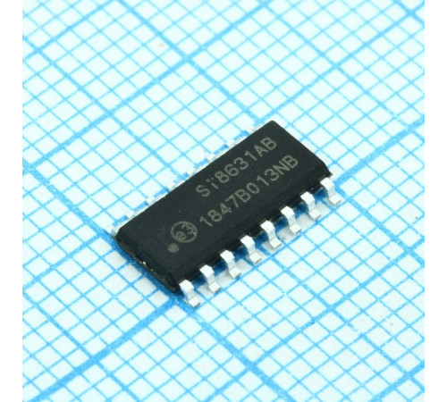 SI8631AB-B-IS1R, Цифровой изолятор 2.5кВ общего применения 16SOIC SI8631AB-B-IS1R, Цифровой изолятор 2.5кВ общего применения 16SOIC