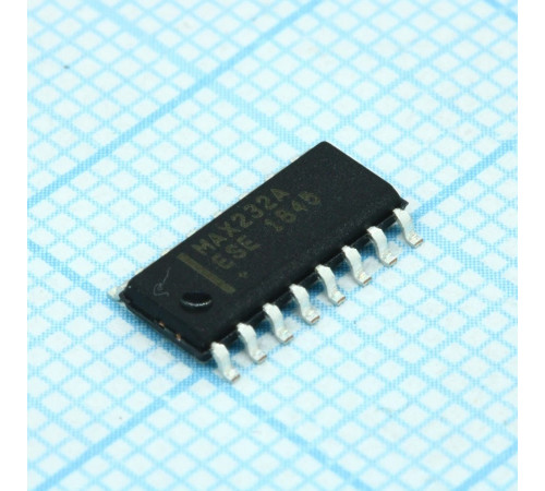 MAX232AESE+T, Интерфейс RS-232  200кБит/сек  Uп=5В  -40...+85°C