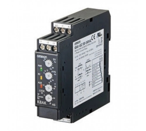 Реле контроля Omron K8AK-AS3 24VAC/DC Реле контроля Omron K8AK-AS3 24VAC/DC