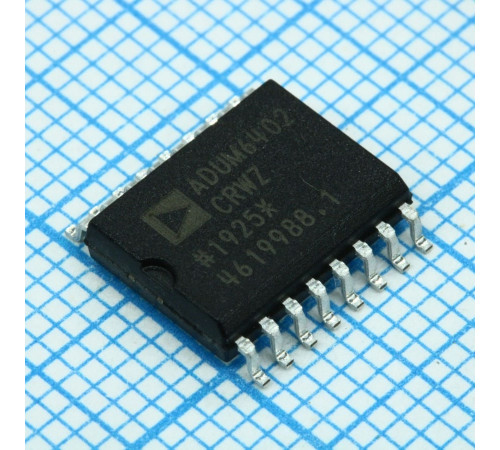 ADUM6402CRWZ-RL, Цифровой изолятор 5кВ четырехканальный общего применения 16SOIC ADUM6402CRWZ-RL, Цифровой изолятор 5кВ четырехканальный общего применения 16SOIC