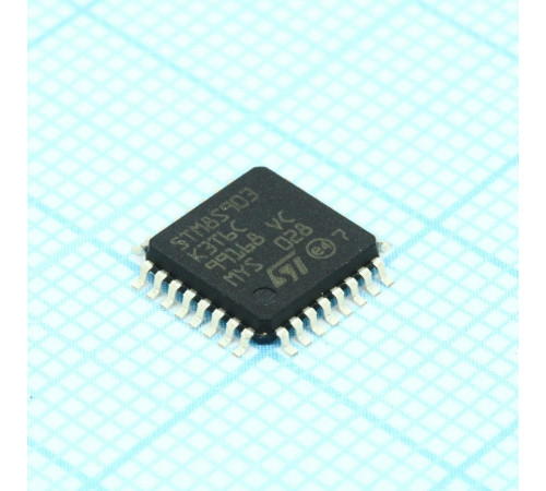 STM8S903K3T6C, Микроконтроллер 8-Bit MCU 16MHz, 8KB Flash, 1KB RAM, 640KB EEPROM, 28 GPIO, 10-Bit ADCx7 каналов, 2 х таймер 16-бит, таймер 8-бит, 2хWDG, SPI, I2C, UART, IRDA STM8S903K3T6C, Микроконтроллер 8-Bit MCU 16MHz, 8KB Flash, 1KB RAM, 640KB EEPROM, 28 GPIO, 10-Bit ADCx7 каналов, 2 х таймер 16-бит, таймер 8-бит, 2хWDG, SPI, I2C, UART, IRDA
