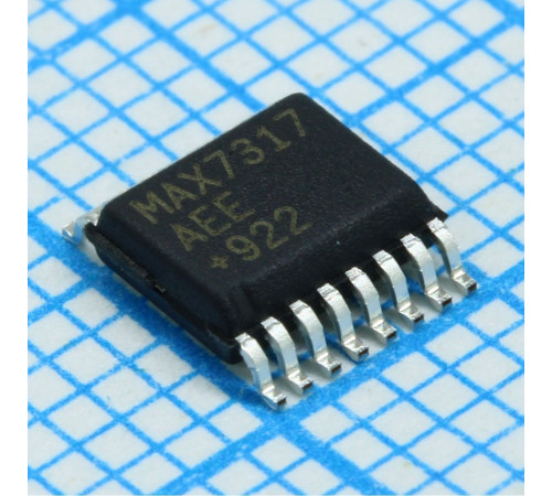MAX7317AEE+T, Расширитель шины SPI 26МГц 3.6В 16-Pin QSOP лента на катушке MAX7317AEE+T, Расширитель шины SPI 26МГц 3.6В 16-Pin QSOP лента на катушке