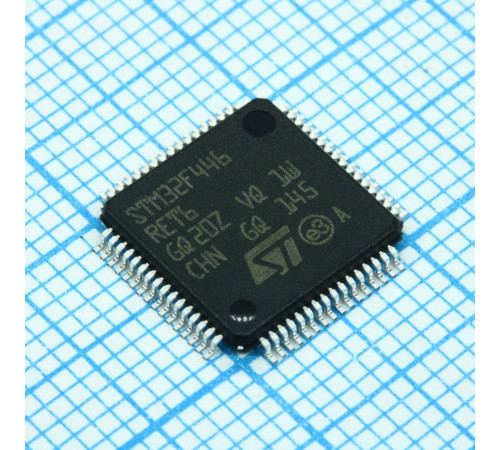 STM32F446RET6TR, Микроконтроллер STM 32-бит ядро ARM Cortex M4 RISC 512кБ Флэш-память 2.5В/3.3В медицинского применения 64-Pin LQFP лоток STM32F446RET6TR, Микроконтроллер STM 32-бит ядро ARM Cortex M4 RISC 512кБ Флэш-память 2.5В/3.3В медицинского применения 64-Pin LQFP лоток
