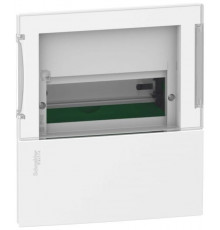 MINI PRAGMA ЩИТ ВСТРАИВ. С ПРОЗРАЧ. ДВ. 1РЯД/4МОД,IP40,IK07,50А,2 клеммы,Италия