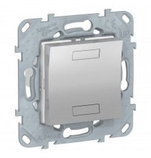 UNICA NEW KNX 2-кнопочный выключатель, АЛЮМИНИЙ