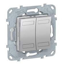 UNICA NEW KNX 4-кнопочный выключатель, АЛЮМИНИЙ