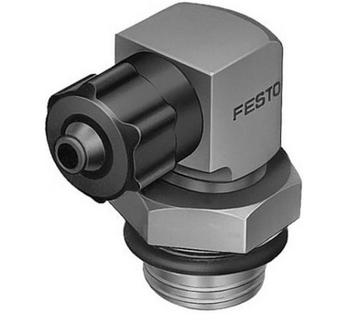 Штуцер ниппельный угловой с накидной гайкой Festo LCKN-3/8-PK-6