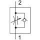 Прецизионный дроссель с обратным клапаном Festo GRP-160-1/8-AL