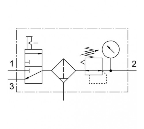 Блок подготовки воздуха Festo LFR-1/2-D-MIDI-KC Блок подготовки воздуха Festo LFR-1/2-D-MIDI-KC