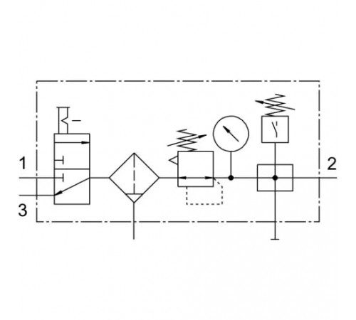 Блок подготовки воздуха Festo LFR-1/2-D-MIDI-KF Блок подготовки воздуха Festo LFR-1/2-D-MIDI-KF