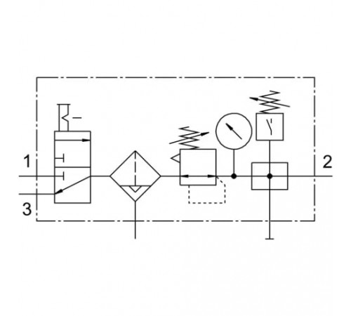 Блок подготовки воздуха Festo LFR-1/2-D-MIDI-KF-A Блок подготовки воздуха Festo LFR-1/2-D-MIDI-KF-A
