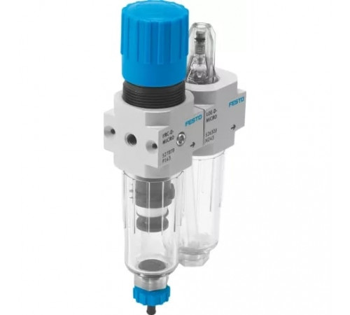 Блок подготовки воздуха Festo FRC-1/8-D-7-O-5M-MICRO Блок подготовки воздуха Festo FRC-1/8-D-7-O-5M-MICRO