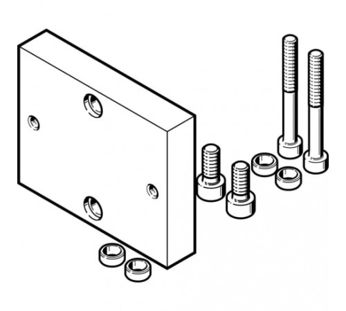 Адаптерная плита Festo DHAA-G-Q11-35-B17-25 Адаптерная плита Festo DHAA-G-Q11-35-B17-25