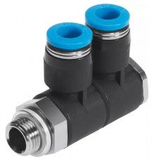 Тройник цанговый с резьбой поворотный Festo QSLV2-G1/2-12