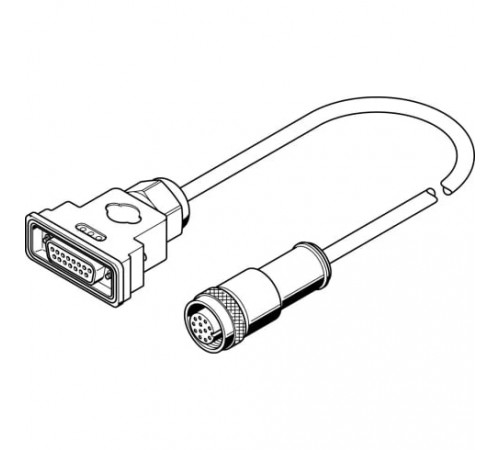 Кабель электродвигателя Festo KMTR-DC-SUB-15-M12-10 Кабель электродвигателя Festo KMTR-DC-SUB-15-M12-10
