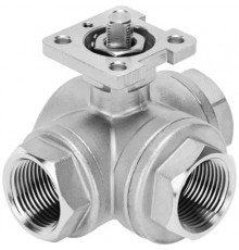 Шаровой кран Festo VZBE-1-T-63-F-3L-F05-V15V15 Ру63 Ду25 (PN63 DN25)