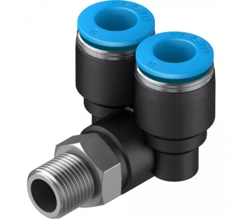 Тройник цанговый с резьбой угловой Festo QSYL-1/8-8