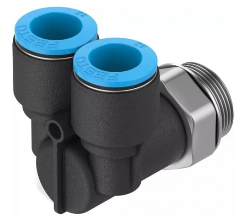 Тройник цанговый с резьбой угловой Festo QSYL-G3/8-10 Тройник цанговый с резьбой угловой Festo QSYL-G3/8-10