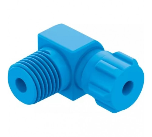 Штуцер ниппельный угловой с накидной гайкой Festo GCK-1/4-PK-4-KU Штуцер ниппельный угловой с накидной гайкой Festo GCK-1/4-PK-4-KU