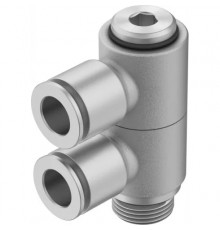 Тройник цанговый с резьбой поворотный Festo NPQM-LFK-G14-Q8-P10