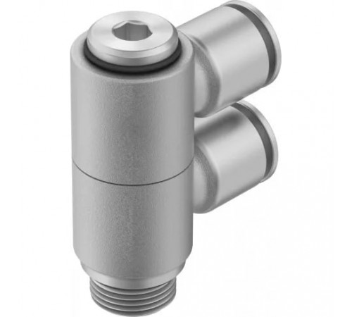 Тройник цанговый с резьбой поворотный Festo NPQM-LFK-G14-Q8-P10 Тройник цанговый с резьбой поворотный Festo NPQM-LFK-G14-Q8-P10