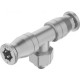 Тройник цанговый с резьбой Festo CRQST-M5-6 из нержавеющей стали