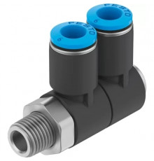 Тройник цанговый с резьбой поворотный Festo QSLV2-1/8-8
