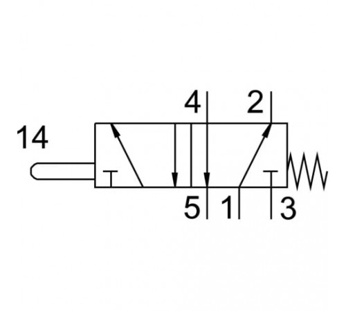 Нажимной распределитель Festo V-5-1/4-B Нажимной распределитель Festo V-5-1/4-B